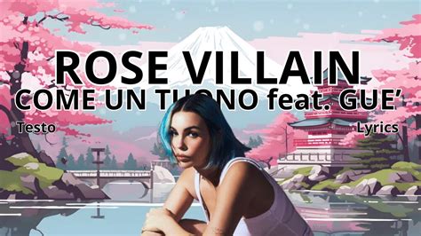 Rose Villain – COME UN TUONO lyrics (English Translation) .